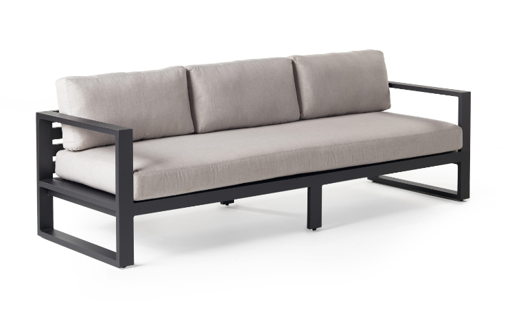 Coronado sofa in Black Aluminum